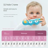 Çocuklar için Harmonik - Mavi Karikatür Yengeç ve Mozaik Kirpi thumbnail 4