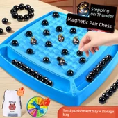 Yaşlılar için Zihin Geliştirme Magnetik Satranç Bulmaca Oyunu - Masif Ahşap Tabak⭐Temel [20 Magnetik Satranç + Depolama Çantası + Cezalandırma Tabağı] - 4