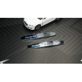 Hyundai Hybrid Logo Yan Çamurluk 3M 3D Krom Metal Logo Amblem - 3