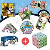 Panda Çeşit Küp - Çiçekli Altı Paket Rubik Küp ile - 1