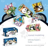 Panda Çeşit Küp - Çiçekli Altı Paket Rubik Küp ile - 4