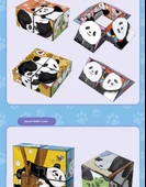 Panda Çeşit Küp - Çiçekli Altı Paket Rubik Küp ile - 12