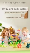 Dole Bear Çiçek Yapı Blokları Bahçe DIY Düzenleme Bulmaca Oyuncakları - 68 Parça - 8