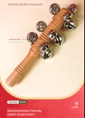 Orff Perküsyon Aleti - Boyalı Kum Çekiçleri Çifti - 10