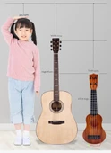 Çocuklar için Başlangıç Ukulele Gitar - Haki - 44cm - 9