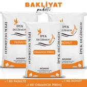 İpek Değirmen 3 KG Ekonomik Kuru Fasulye Pirinç Nohut Paketi thumbnail 1