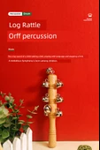 Orff Perküsyon Aleti - Boyalı Kum Çekiçleri Çifti - 6