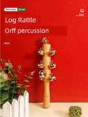 Orff Perküsyon Aleti - Boyalı Ahşap Daire Çıngırak (6 Zil) - 2