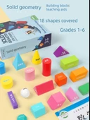 İlkokul Geometrik Küp Matematik Yapı Blokları - 34 Parça Katı Geometri - 2