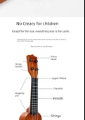 Çocuklar için Başlangıç Ukulele Gitar - Haki - 44cm - 11
