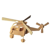 3D Ahşap Helikopter Uçak Modeli Bulmaca Kiti - WPB2 - 5