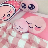 Kakao Friends Sarı Kupa Baskılı Peluş Yastık - 50cm - 11