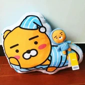 Kakao Friends Sarı Kupa Baskılı Peluş Yastık - 50cm - 2