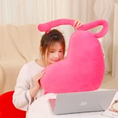 Yürek ve Yıldız Peluş Sarılma Yastığı - Barbie Pembe Yürek - 75x215cm - 10