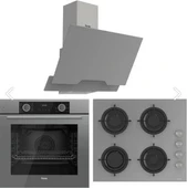 Ferre Fryart Hava Fritözü Fonksiyonlu Ankastre Set Gri (D065 + CS208 + XE63CPR) thumbnail 1