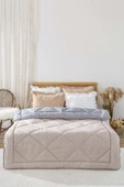 Rivaİstanbul Bej-Gri Modie Çift Kişilik Çift Taraflı Lüx Yorgan 195x215 cm - 2