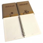 Keskin Color Bloknot Dekokraft Spiralli Karton Kapak Kareli 80 YP A6 - 1
