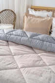 Rivaİstanbul Bej-Gri Modie Çift Kişilik Çift Taraflı Lüx Yorgan 195x215 cm - 3