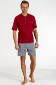 Pierre Cardin 5540 Damat Çeyiz Şortlu Bordo Pijama & Robdöşambır 5li Set - 2