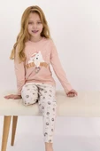Arnetta 1433 Garson Need More Mocha Kız Çocuk Uzun Kol Pijama Takımı thumbnail 3