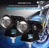 E Bike Led Far Elektrikli Scooter Farı Elektrikli Motosiklet E Bisiklet Far 12v-80v-Uyumlu - 2