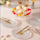 Fecra Loren 7 Parça Pasta ve Sunum Seti Natürel - 4