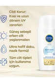 Nivea Sun Hafif Dokulu Yüz Güneş Koruyucu Krem SPF 50 – Yağsız, Mat Görünüm, 40 ml - 3