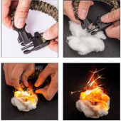 Acil Durum Taktiksel Paracord Hayatta Kalma Bilekliği Survival Çok Amaçlı Bileklik - 5