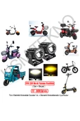 E Bike Led Far Elektrikli Scooter Farı Elektrikli Motosiklet E Bisiklet Far 12v-80v-Uyumlu 2 Adet - 1