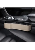 Cbtx Sürücü Tarafı  Telefon İçecek Kutusu Tutucu Koltuk Boşluğu Düzenleyici - Bej / Deri Malzeme - 8