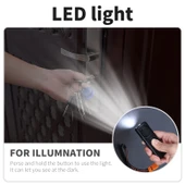 Kişisel Güvenlik Alarmı - LED Fenerli - 125dB - Siyah - 9