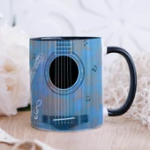 Müzik Aleti Seramik Kupa - Gitar 4 Tasarımı - 350ml - 2
