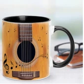 Müzik Aleti Seramik Kupa - Gitar 3 Tasarımı - 350ml - 9