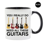 Müzik Aleti Seramik Kupa - Gitar Tasarımı - 350ml - 6