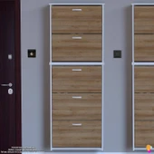 Modilayn VERVE Asma Kapı Önü 72x194x26 cm’ lik 5 Düşer Kapak 10 Göz Bölmeli Ayakkabılık thumbnail 3