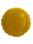 Dayanıklı Mika Plastik Tabak - Tek Kullanımlık, Şık ve Hijyenik Sunum - Altın - 6 Adetlik Paket thumbnail 2