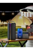 Fulltech Fxs2 Taşınabilir Kablosuz Bluetooth Hoparlör Siyah | 120w Güç, Rgb Işık, Ipx4 Su Geçirmez, - 7