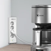 Fulltech Ftr-22 Gece Lambalı Akım Korumalı Çoklu Priz - Beyaz - 2