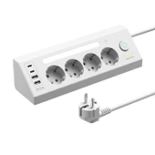 Fulltech Ftr-22 Gece Lambalı Akım Korumalı Çoklu Priz - Beyaz - 3