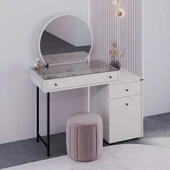 Dior Aynalı Makyaj Masası - Vizon 108x134x47 cm - 4