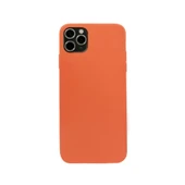 Apple iPhone 11 Pro Max Mint Silikon Kılıf - Turuncu - 1
