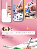 Akrilik Marker Kalem Seti - Yumuşak Uç - Peynir Paketi Aslan - 24 Renk - Akıllı Mürekkep Kontrolü thumbnail 12