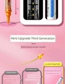 Akrilik Marker Kalem Seti - Yumuşak Uç - Peynir Paketi Aslan - 24 Renk - Akıllı Mürekkep Kontrolü thumbnail 11