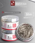 Metal Kağıt Klibi - Renkli/5 Fıçı, Toplam 800 Parça - 9