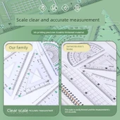 Geometri Seti - Yüksek Geçirgenlik Kaplama Kart Seti - 15cm - 4 Parça + Otomatik Kurşun Çıkışı Xingyao Siyah thumbnail 6