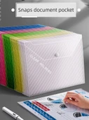 Kalın Plastik Düğmeli Dosya Çantası - Dokuma 50 Paket - 2