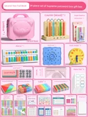 Birinci Sınıf Matematik Öğretim Araçları Seti - Supreme Şifre Kutusu Pembe Ayı 2. Sınıf 34 Parça Set - 1