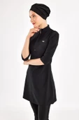 Adasea Kadın Anda Yarım Kollu Tesettür Mayo 1601 Siyah - 3