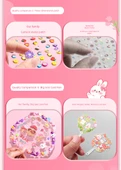 DIY Guka Krema Yapıştırıcı Seti - Tavşan Kız Hediye Kutusu 1020 Parça Set - 10
