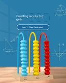 İlkokul Matematik Sayma Çubukları Abaküs - 2 Set Masif Ahşap 3 Dişli Sayıcı + 18 Geometrik Cisim (Kutu İçinde) 15 Şekil - 7